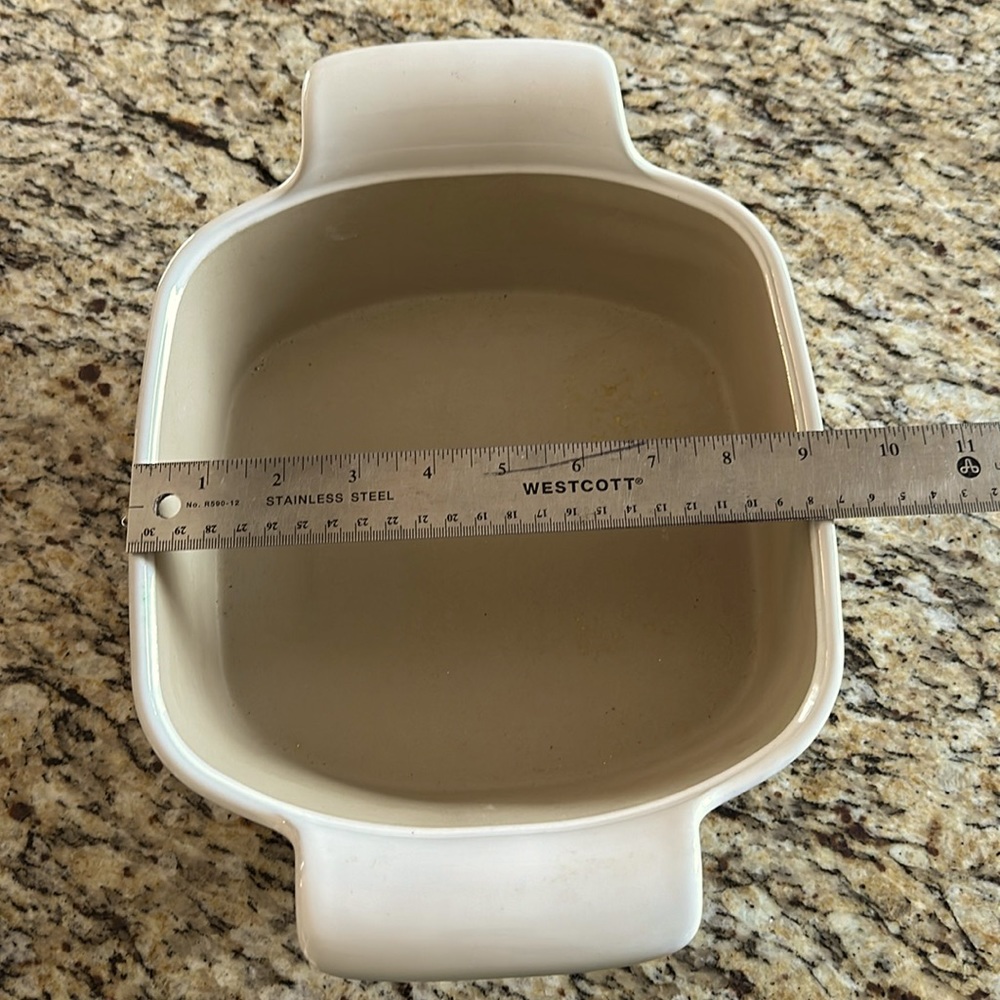 Pampered Chef Stoneware baking dish.